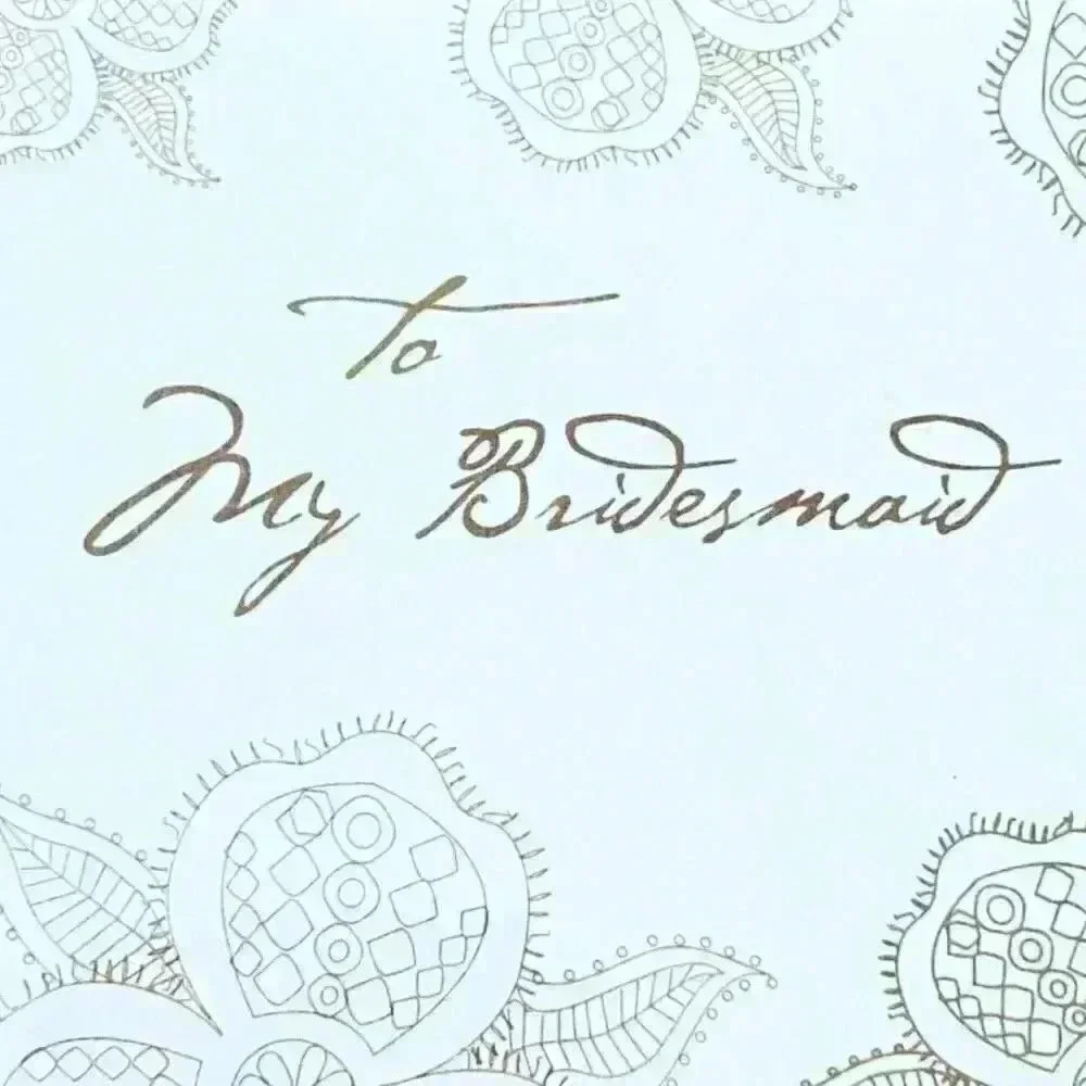 To My Bridesmaid Floral Wedding Card